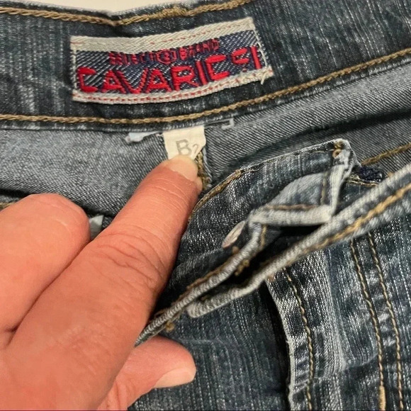 Vintage Z. Cavaricci 80s-90’s Retro Denim mini Skirt with front split So cool! - Picture 6 of 9